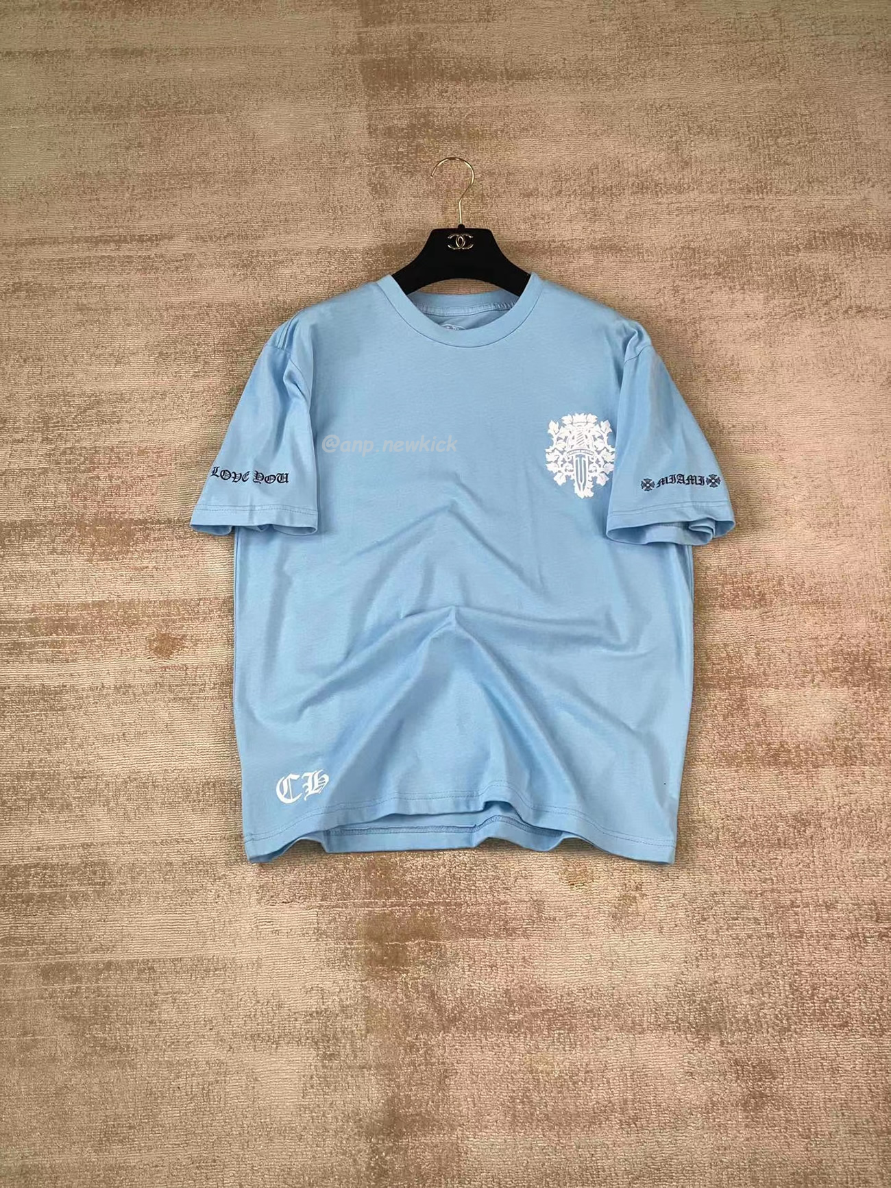 Chrome Hearts Vine Dagger T Shirt Baby Blue (10) - www.newkick.vip